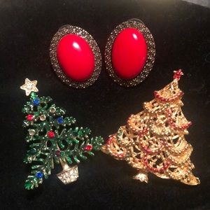 Vintage Brooch  and Earring Set